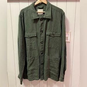 A Days March Chore Coat Linen Green XL